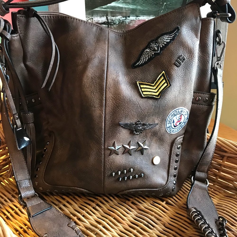 Very fun vegan leather tote bag!